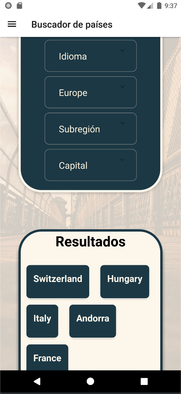 Infocountries React Native